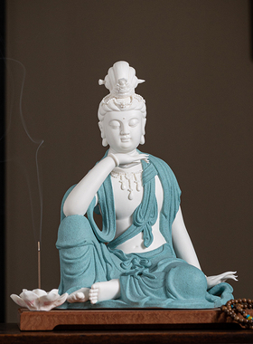 新中式陶瓷观音菩萨佛像摆件