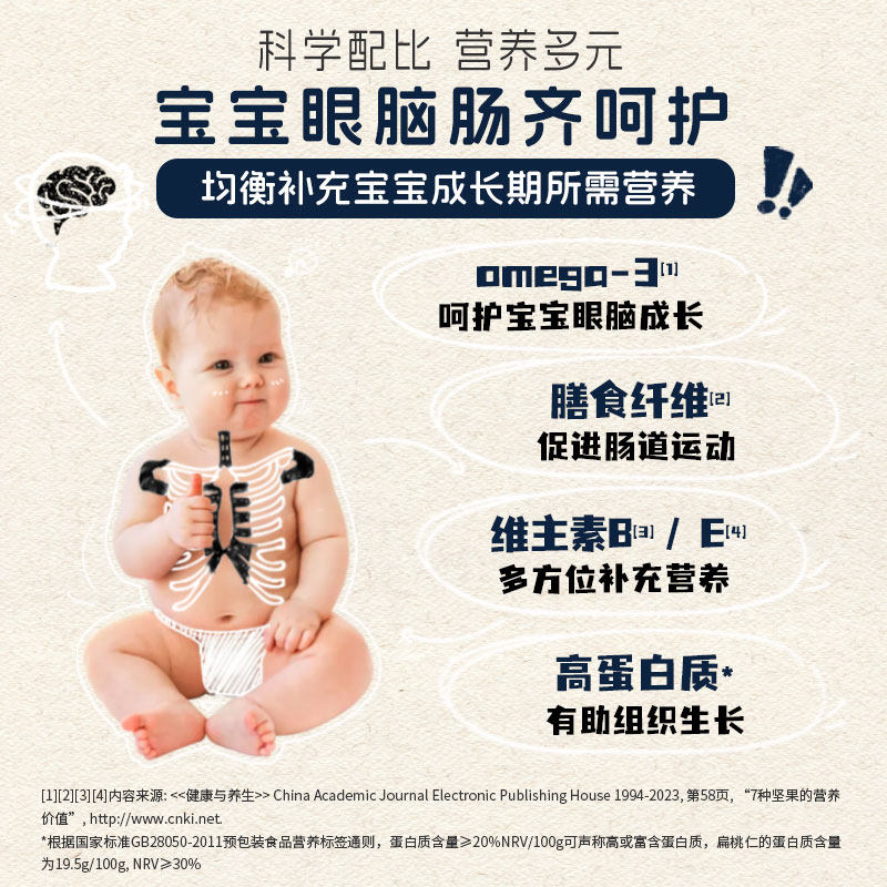 【尝鲜装】多斐核桃泥南瓜籽泥开心果酱每日坚果拌面饭宝宝辅食条