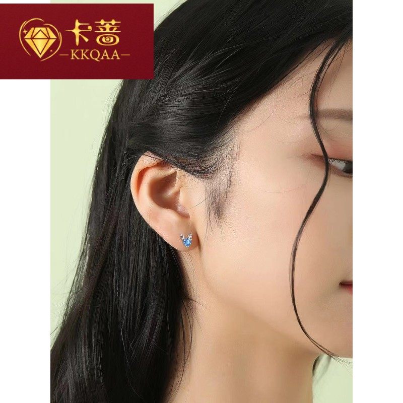 kkqaa女气质耳环2020新款施华 卡蔷饰品耳钉