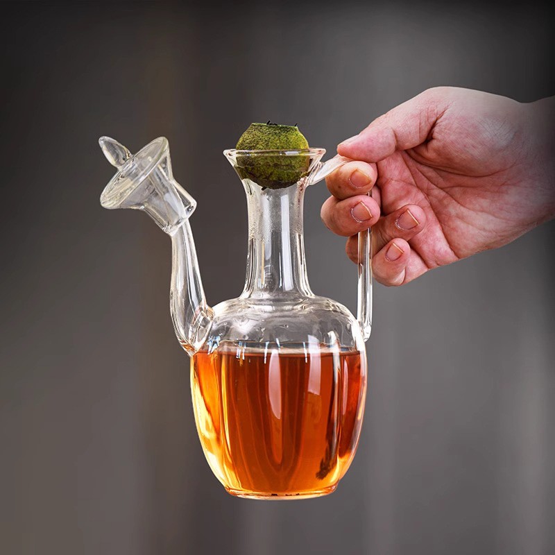 仿宋执壶绿茶壶耐热玻璃贵妃壶电陶炉专用仿古创意玻璃泡茶壶温酒 - 图1