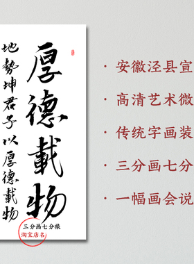 天行健字画人生励志格言挂画