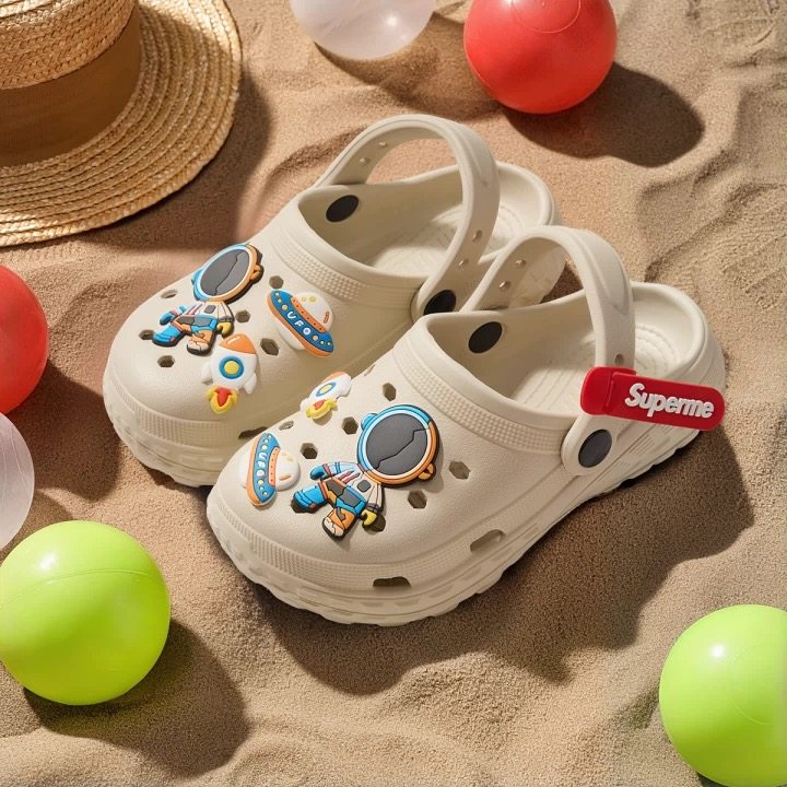 中大童洞洞鞋太空人2025夏新款小孩外穿防滑沙滩EVA包头拖鞋儿童,淘宝优惠券,粉丝福利购,淘宝优惠卷