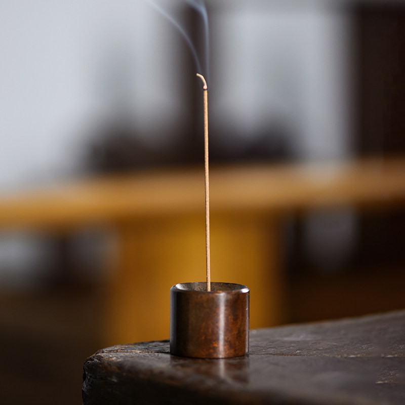 茶室专用香炉铜香插创意迷你高级感中国风线香底座宋式美学熏香炉,淘宝优惠券,粉丝福利购,淘宝优惠卷