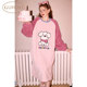 Nutshell pajamas for women winter miiiiichan series all-over printed plus velvet long-sleeved winter nightgown