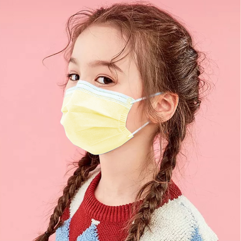 福泽龙普元儿童口罩一次性医用外科口罩三层灭菌级袋装透气买1赠1 - 图0