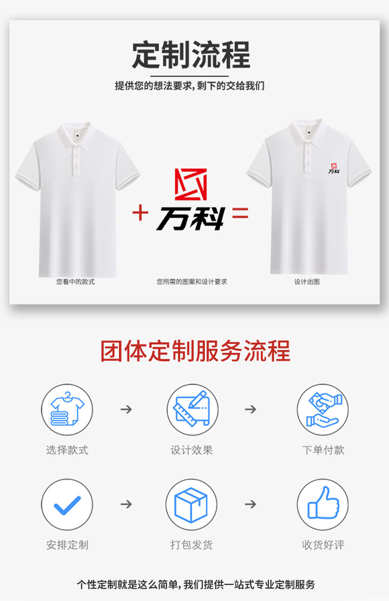 (CX2023)翻领工作服定制短袖t恤文化polo衫印logo刺绣团队 - 图1