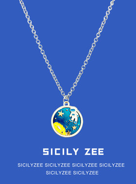 自制宇航员项链男女ins风土酷