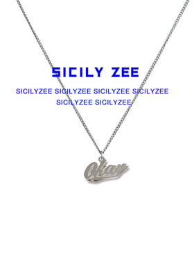 钛钢不掉色okay字母吊坠女饰项链