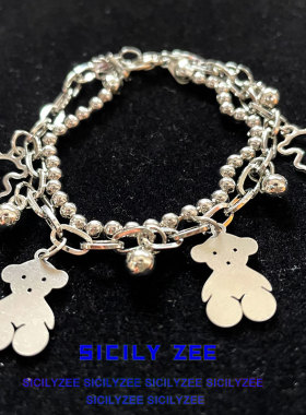 sicilyzee多层叠戴女土酷ins手链