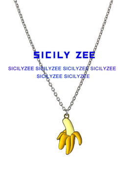 SIZEE香蕉项链男个性潮街头吊坠