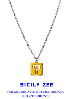scilyzee马里奥问号吊坠夏季挂链