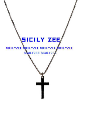 sicilyzee秋季新款男十字架项链