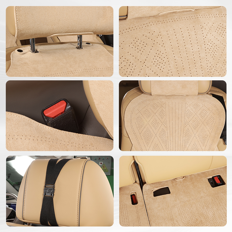 腾势D9专用坐垫打孔翻毛皮通风透气d9dmiev座椅垫内饰用品改装 - 图3