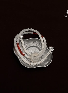 边顶纯手工串珠项链平安项链民族风时尚穿搭配饰