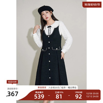 Solo bouquet Women with small fragrant wind harness Vest Skirt Woman Winter New microfat mm Nehitch bottom dress A-character dress