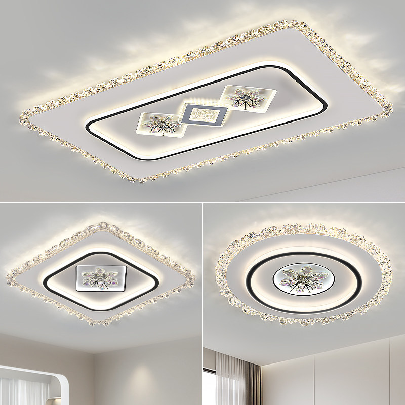 卧室灯吸顶灯现代简约led主卧灯2025年新款网红水晶书房房间灯具,淘宝优惠券,粉丝福利购,淘宝优惠卷