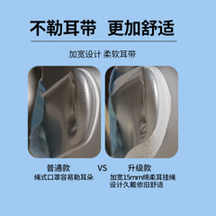 Disposable flat face mask with three layers of non-woven fabric for sunscreen, dustproof and haze prevention