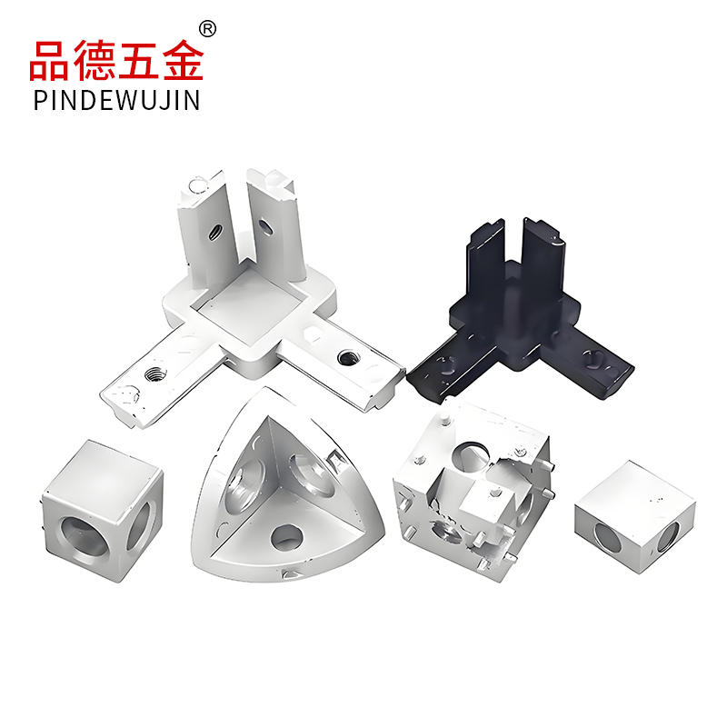 二通三通直角连接件欧标铝型材2020/3030/4040直通三维弧形连接块 - 图1