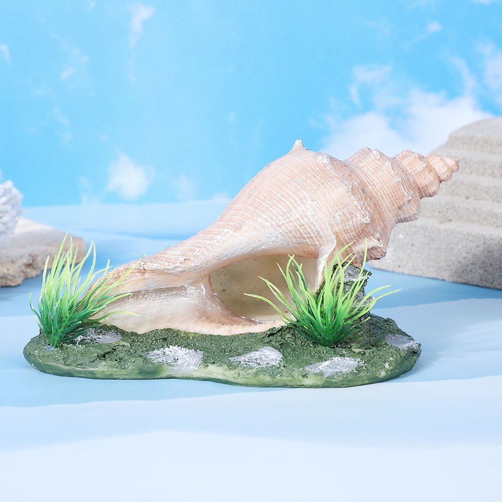 鱼缸造景仿真树脂海螺摆件水族箱装饰空心花螺鱼虾躲避洞穴工艺品,淘宝优惠券,粉丝福利购,淘宝优惠卷