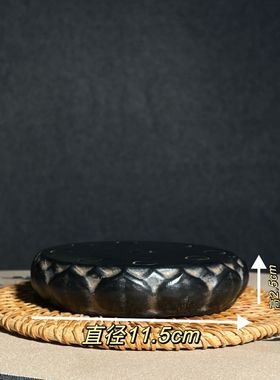 天然青石仿古石雕壶承底座杯垫茶托中式古典复古陈设摆件居家摆放