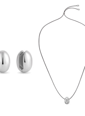 英国topwhitneverfar张俪flow生生不息皮绳长项链耳钉耳饰水滴