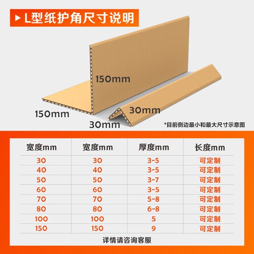 【皇冠店铺】纸护角护角条纸包角纸箱家具护角L型加硬护角带直销 - 图2