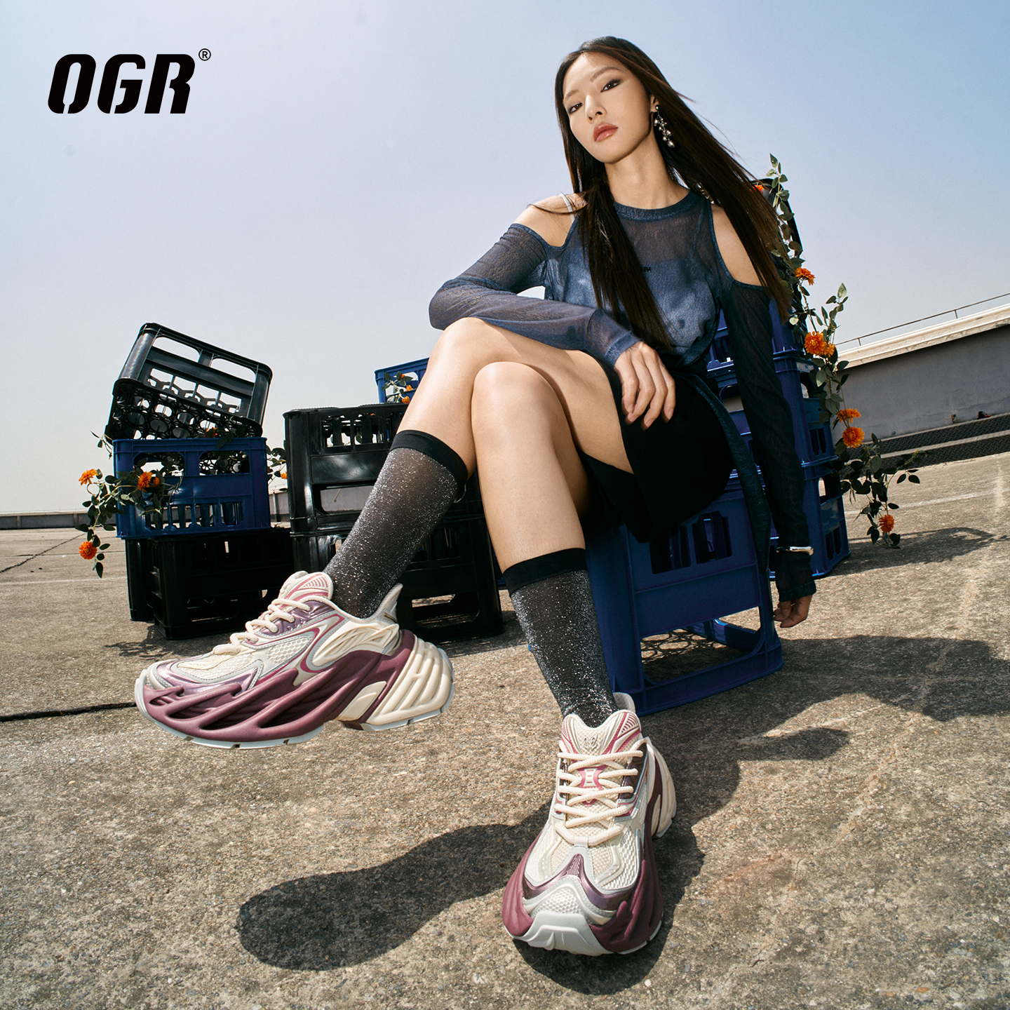 【新品】OGR溯洄者增高老爹鞋透气网面机甲厚底潮流时尚2025新款,淘宝优惠券,粉丝福利购,淘宝优惠卷