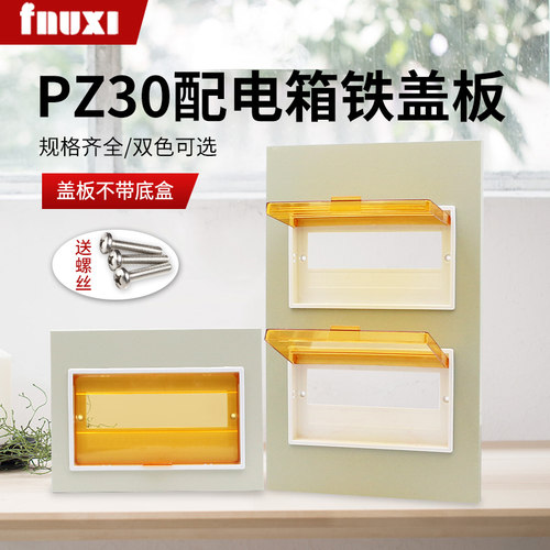 PZ30配电箱铁盖板面板12/15/18/20/30/4回路单双三排明暗装盒盖子 - 图0
