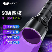 Divine Fish (SHENYU) High Power Purple Light Flashlight Ultraviolet Lamp Professional Black Mirror UV365nm Appraisal Money