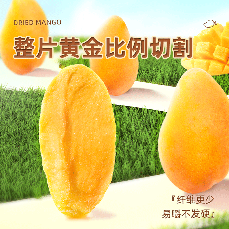500g酸甜果脯儿童孕妇罐装芒果干 哈哈淘芒果干