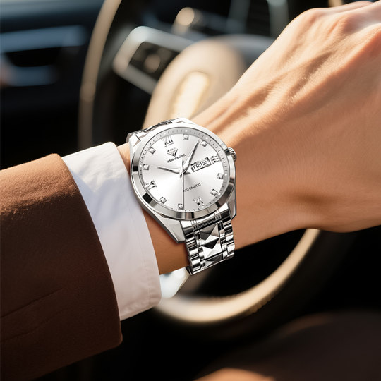 八颗真钻瑞士威宝龙正品牌进口机芯手表男士全自动机械表商务正品