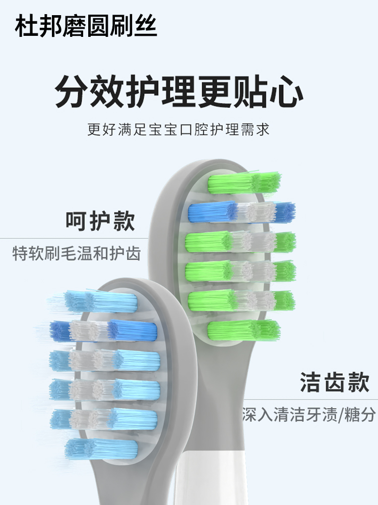 漯创适配usmile儿童电动牙刷头Q1/Q3/Q3S/Q4替换头通用宝宝软毛 - 图0