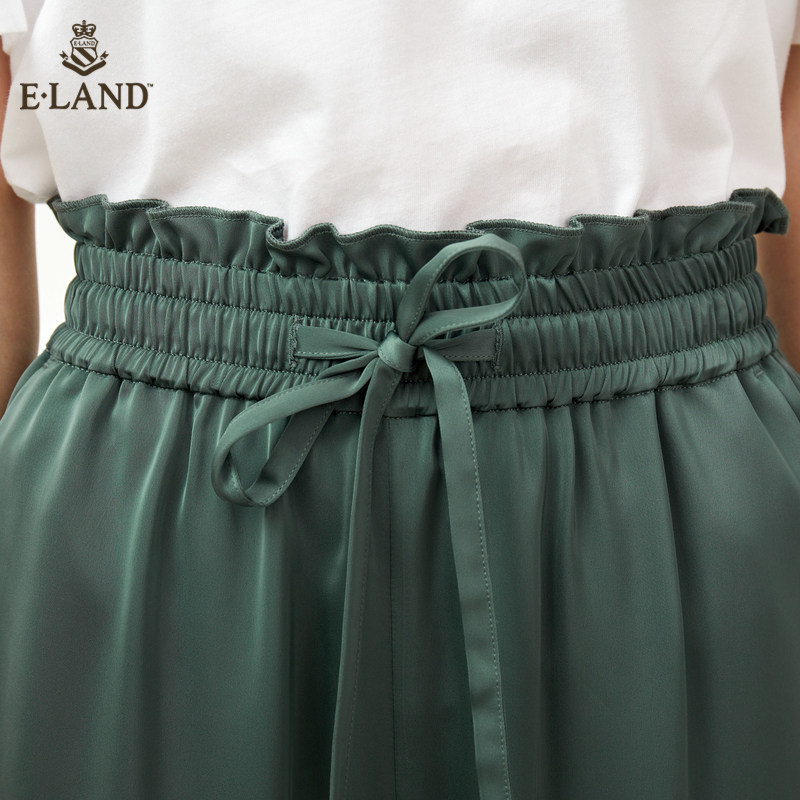 eland光泽感舒爽女云朵宽松阔腿裤 衣恋集团outlets店休闲裤