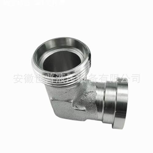 1DFS9公制螺纹重系列90°弯液压法兰管接头SAE法兰卡套式直角接头 - 图2