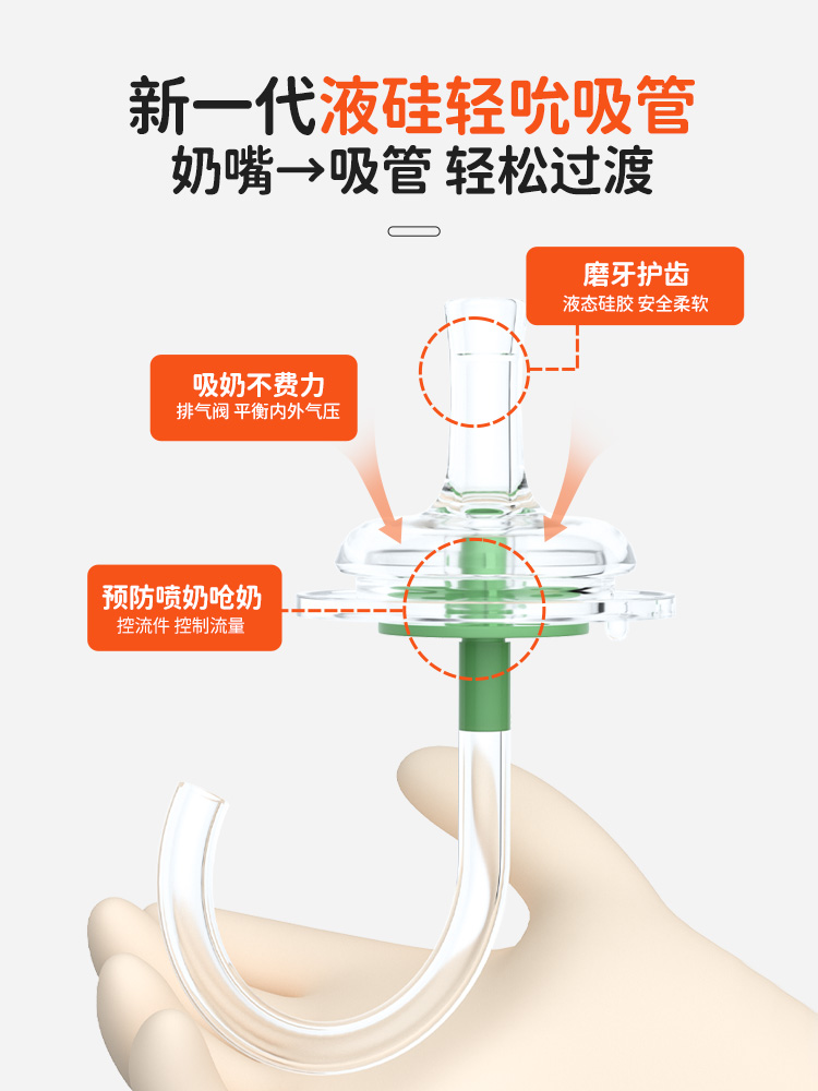 【领5元卷】可可萌吸管奶瓶一岁以上