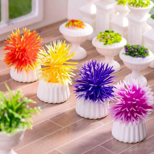 跨境微景观模型造景神器仿真欧式小花盆园艺材料迷你桌面小摆件 - 图0