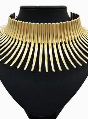 star necklace women choker 欧美风夸张金属项圈装饰项链女
