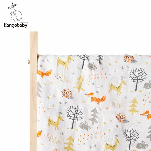 kangobaby 新生婴儿竹棉抱被襁褓包巾浴巾夏薄baby blanket - 图3