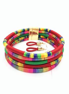 africa choker necklace women jewelry COS夸张项圈外贸项链