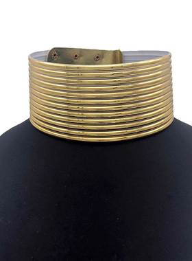 欧美夸张PVC项圈多层项链酒吧舞台演出COS非洲饰品necklace women