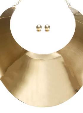 choker necklace women jewelry cos夸张合金大项圈女饰品项链