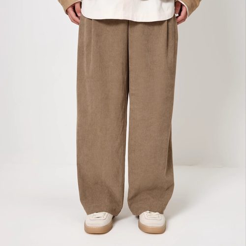 MODE COMMUTER| MC竖绒条灯芯绒休闲翻领长袖衬衫 - 图1