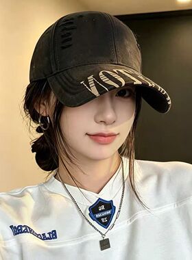 新款加大加宽刺绣棒球帽女士秋季户外百搭鸭舌帽大头围显脸小帽子