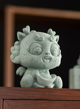 家居桌面青砂石招财国潮