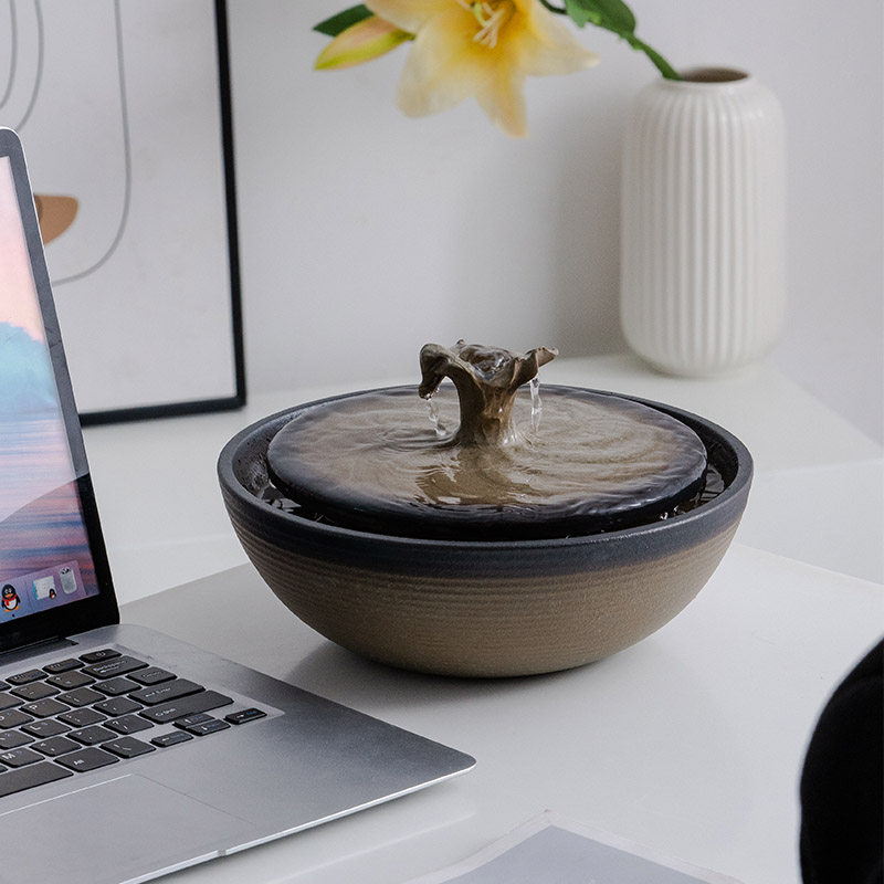 招财流水摆件简约现代办公室景观装饰循环喷泉风水轮客厅乔迁送礼,淘宝优惠券,粉丝福利购,淘宝优惠卷