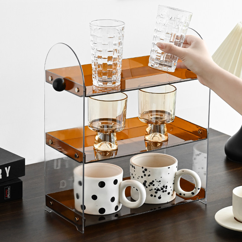 台面茶杯架2025新款桌面茶包收纳盒杯子架马克杯咖啡杯架水杯架子,淘宝优惠券,粉丝福利购,淘宝优惠卷