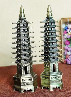 新款金属工艺品文昌塔模型摆件9层13电镀做工精细文昌塔