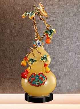 福禄喜事珐琅彩摆件客厅玄关电视柜家居装饰品乔迁开业送礼摆件