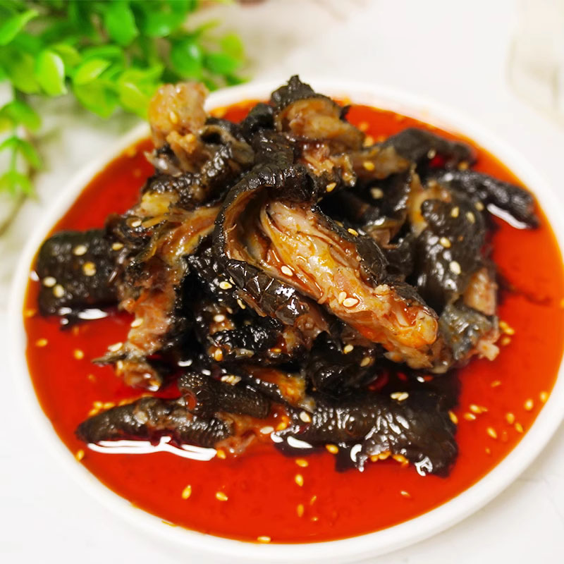 春之源麻辣鸡爪250g红油无骨凤爪去骨乌鸡爪黑鸡脚凉拌菜开袋即食-图2