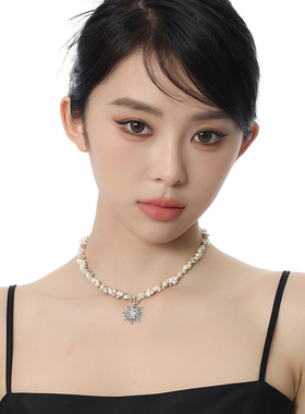 VOYAGE复古做旧太阳花小众项链